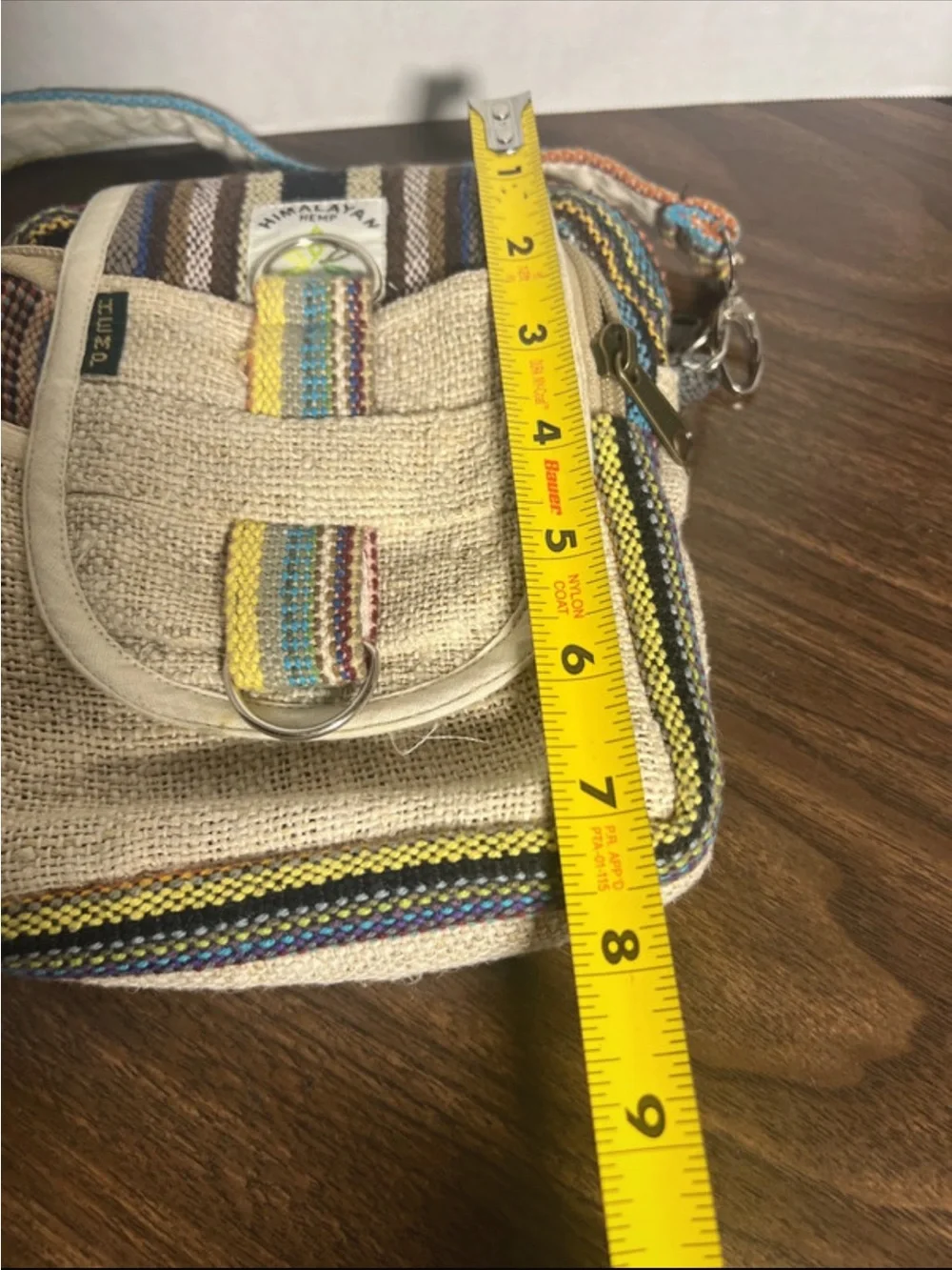 Himalayan Multi-Stripe Hemp Crossbody Bag - Natural Multi